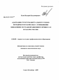 Клюй, Валерий Владимирович. Адаптация структуры виртуального учебно-методического комплекса в повышении эффективности реабилитационного процесса в вузах МЧС России: дис. кандидат педагогических наук: 13.00.08 - Теория и методика профессионального образования. Санкт-Петербург. 2009. 165 с.