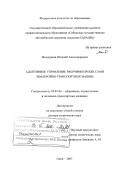 Мещеряков, Виталий Александрович. Адаптивное управление рабочими процессами землеройно-транспортных машин: дис. доктор технических наук: 05.05.04 - Дорожные, строительные и подъемно-транспортные машины. Омск. 2007. 304 с.