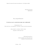 Влад Андрей Иванович. Агентная модель динамики вирусных инфекций: дис. кандидат наук: 00.00.00 - Другие cпециальности. ФГАОУ ВО «Московский физико-технический институт (национальный исследовательский университет)». 2023. 108 с.