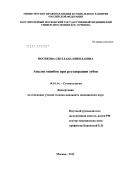 Носикова, Светлана Николаевна. Анализ ошибок при реставрации зубов: дис. кандидат медицинских наук: 14.01.14 - Стоматология. Москва. 2012. 120 с.