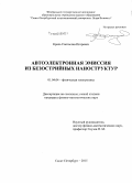 Крель, Святослав Игоревич. Автоэлектронная эмиссия из безострийных наноструктур: дис. кандидат наук: 01.04.04 - Физическая электроника. Санкт-Петербург. 2015. 118 с.