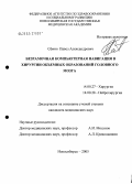 Семин, Павел Александрович. Безрамочная компьютерная навигация в хирургии объемных образований головного мозга: дис. кандидат медицинских наук: 14.00.27 - Хирургия. Новосибирск. 2005. 136 с.