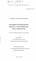 Свиридов, Евгений Михайлович. Численное моделирование процесса замерзания воды в круглой полости: дис. кандидат физико-математических наук: 01.02.05 - Механика жидкости, газа и плазмы. Сургут. 2003. 95 с.