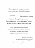 Медведев, Тимур Владиславович. Динамические системы типа Черри на окружности и на поверхностях: дис. кандидат физико-математических наук: 01.01.02 - Дифференциальные уравнения. Нижний Новгород. 2011. 141 с.