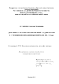 Остапенко Светлана Михайловна. Динамика культурно-образовательной среды в России в условиях цивилизационных переходов (XX – XXI вв.): дис. кандидат наук: 00.00.00 - Другие cпециальности. ФГБОУ ВО «Российская академия народного хозяйства и государственной службы при Президенте Российской Федерации». 2025. 307 с.