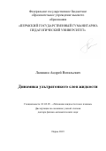 Люшнин Андрей Витальевич. Динамика ультратонкого слоя жидкости: дис. доктор наук: 01.02.05 - Механика жидкости, газа и плазмы. ФГБУН Институт теплофизики им. С.С. Кутателадзе Сибирского отделения Российской академии наук. 2019. 296 с.