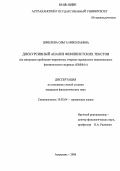 Шмелева, Ольга Николаевна. Дискурсивный анализ феминистских текстов: На материале проблемно-портретных очерков германского политического феминистского журнала "ЕММА": дис. кандидат филологических наук: 10.02.04 - Германские языки. Астрахань. 2006. 233 с.