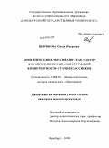 Широкова, Ольга Петровна. Дополнительное образование как фактор формирования социально-трудовой компетентности старшеклассников: дис. кандидат педагогических наук: 13.00.01 - Общая педагогика, история педагогики и образования. Оренбург. 2009. 194 с.