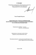 Титов, Тимофей Петрович. Экологические аспекты формирования высокопродуктивных агроценозов подсолнечника в Саратовском Правобережье: дис. кандидат сельскохозяйственных наук: 03.00.16 - Экология. Саратов. 2006. 145 с.