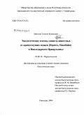 Макатов, Толеген Капанович. Экологические основы защиты животных от кровососущих мошек (Diptera, Simuliidae) в Павлодарском Прииртышье: дис. кандидат биологических наук: 03.00.19 - Паразитология. Павлодар. 2008. 168 с.