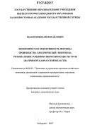 Юдаев, Николай Михайлович. Экономическая эффективность перевода производства электрической энергии на региональные топливно-энергетические ресурсы: на примере Камчатской области: дис. кандидат экономических наук: 08.00.05 - Экономика и управление народным хозяйством: теория управления экономическими системами; макроэкономика; экономика, организация и управление предприятиями, отраслями, комплексами; управление инновациями; региональная экономика; логистика; экономика труда. Хабаровск. 2007. 184 с.