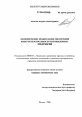 Кочетов, Андрей Александрович. Экономические предпосылки обеспечения конкурентоспособности промышленных предприятий: дис. кандидат экономических наук: 08.00.05 - Экономика и управление народным хозяйством: теория управления экономическими системами; макроэкономика; экономика, организация и управление предприятиями, отраслями, комплексами; управление инновациями; региональная экономика; логистика; экономика труда. Москва. 2006. 213 с.