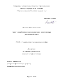 Масютина Юлия Анатольевна. Экзогенный морфогенез Окинского плоскогорья (Восточный Саян): дис. кандидат наук: 25.00.25 - Геоморфология и эволюционная география. ФГАОУ ВО «Национальный исследовательский Томский государственный университет». 2020. 207 с.