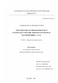 Садыков, Марат Фердинантович. Электрические, магнитооптические и магнитоакустические эффекты в магнитном полупроводнике α-Fe2 O3: дис. кандидат физико-математических наук: 01.04.10 - Физика полупроводников. Казань. 2002. 107 с.