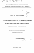 Хацевская, Татьяна Владимировна. Электротепловые процессы в плазменно-напыленных нагревательных системах и разработка технических требований к их конструкциям: дис. кандидат технических наук: 05.09.10 - Электротехнология. Новосибирск. 2003. 157 с.