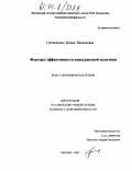 Гречишкина, Ирина Васильевна. Факторы эффективности конкурентной политики: дис. кандидат экономических наук: 08.00.01 - Экономическая теория. Москва. 2004. 156 с.