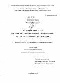 Висковатых, Алексей Васильевич. Фазовые переходы в наноструктурированных композитах сегнетоэлектрик - диэлектрик: дис. кандидат наук: 01.04.07 - Физика конденсированного состояния. Воронеж. 2013. 133 с.