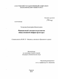 Тачалова, Екатерина Васильевна. Финансовый механизм развития общественной инфраструктуры: дис. кандидат экономических наук: 08.00.10 - Финансы, денежное обращение и кредит. Саратов. 2010. 189 с.