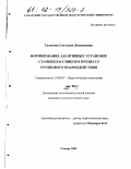 Сазонова, Светлана Дмитриевна. Формирование адаптивных установок старшеклассников в процессе группового взаимодействия: дис. кандидат психологических наук: 19.00.07 - Педагогическая психология. Самара. 2002. 177 с.