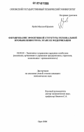 Лунёв, Максим Юрьевич. Формирование эффективной структуры региональной промышленности на этапе ее модернизации: дис. кандидат экономических наук: 08.00.05 - Экономика и управление народным хозяйством: теория управления экономическими системами; макроэкономика; экономика, организация и управление предприятиями, отраслями, комплексами; управление инновациями; региональная экономика; логистика; экономика труда. Орел. 2006. 173 с.