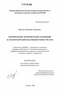 Нуралиев, Сражудин Урцмиевич. Формирование экономических отношений на оптовом продовольственном рынке России: дис. доктор экономических наук: 08.00.05 - Экономика и управление народным хозяйством: теория управления экономическими системами; макроэкономика; экономика, организация и управление предприятиями, отраслями, комплексами; управление инновациями; региональная экономика; логистика; экономика труда. Москва. 2006. 303 с.