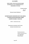 Кузнецова, Людмила Михайловна. Формирование экономического механизма самофинансирования инвестиций хозяйствующих субъектов: дис. кандидат экономических наук: 08.00.01 - Экономическая теория. Орел. 2007. 162 с.