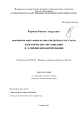 Першин Михаил Андреевич. Формирование финансово-кредитных ресурсов коммерческих организаций в условиях бюджетирования: дис. кандидат наук: 08.00.10 - Финансы, денежное обращение и кредит. ФГБОУ ВО «Самарский государственный экономический университет». 2020. 186 с.