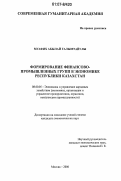 Муафих Абылай Галымтайулы. Формирование финансово-промышленных групп в экономике Республики Казахстан: дис. кандидат экономических наук: 08.00.05 - Экономика и управление народным хозяйством: теория управления экономическими системами; макроэкономика; экономика, организация и управление предприятиями, отраслями, комплексами; управление инновациями; региональная экономика; логистика; экономика труда. Москва. 2006. 190 с.