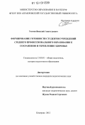 Усачёв, Василий Анатольевич. Формирование готовности студентов учреждений среднего профессионального образования к сохранению и укреплению здоровья: дис. кандидат наук: 13.00.01 - Общая педагогика, история педагогики и образования. Кемерово. 2012. 236 с.