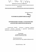 Челомин, Владимир Николаевич. Формирование и оценка стратегических альтернатив развития предприятия: дис. кандидат экономических наук: 08.00.05 - Экономика и управление народным хозяйством: теория управления экономическими системами; макроэкономика; экономика, организация и управление предприятиями, отраслями, комплексами; управление инновациями; региональная экономика; логистика; экономика труда. Нижний Новгород. 2005. 152 с.