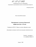 Котов, Алексей Вячеславович. Формирование и развитие банковской инфраструктуры в России: дис. кандидат экономических наук: 08.00.10 - Финансы, денежное обращение и кредит. Саратов. 2004. 158 с.