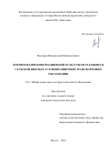 Малгаров Иннокентий Иннокентьевич. Формирование информационной культуры обучающихся сельской школы в условиях цифровой трансформации образования: дис. кандидат наук: 00.00.00 - Другие cпециальности. ФГАОУ ВО «Северо-Восточный федеральный университет имени М.К. Аммосова». 2023. 165 с.