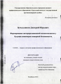 Бучельников, Дмитрий Юрьевич. Формирование интерпретационной компетентности у будущих инженеров пожарной безопасности: дис. кандидат педагогических наук: 13.00.08 - Теория и методика профессионального образования. Челябинск. 2010. 208 с.