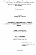 Чиркова, Марина Анатольевна. Формирование коммуникативных качеств учащихся профессионального лицея: дис. кандидат педагогических наук: 13.00.08 - Теория и методика профессионального образования. Москва. 2001. 224 с.