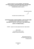 Галямина Анастасия Витальевна. ФОРМИРОВАНИЕ КОМПЕТЕНЦИИ САМООРГАНИЗАЦИИ УЧЕБНОЙ ДЕЯТЕЛЬНОСТИ КУРСАНТОВ ВОЕННЫХ ВУЗОВ (НА МАТЕРИАЛЕ ДИСЦИПЛИНЫ «ИНОСТРАННЫЙ ЯЗЫК»): дис. кандидат наук: 13.00.08 - Теория и методика профессионального образования. ФГАОУ ВО «Балтийский федеральный университет имени Иммануила Канта». 2017. 240 с.