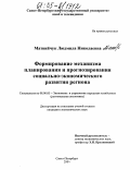 Матвийчук, Людмила Николаевна. Формирование механизма планирования и прогнозирования социально-экономического развития региона: дис. кандидат экономических наук: 08.00.05 - Экономика и управление народным хозяйством: теория управления экономическими системами; макроэкономика; экономика, организация и управление предприятиями, отраслями, комплексами; управление инновациями; региональная экономика; логистика; экономика труда. Санкт-Петербург. 2004. 166 с.