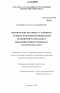 Антонова, Оксана Владимировна. Формирование механизма устойчивого развития экономики промышленных предприятий регионального рыбохозяйственного комплекса: методический аспект: дис. кандидат экономических наук: 08.00.05 - Экономика и управление народным хозяйством: теория управления экономическими системами; макроэкономика; экономика, организация и управление предприятиями, отраслями, комплексами; управление инновациями; региональная экономика; логистика; экономика труда. Астрахань. 2006. 166 с.