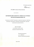 Ягодина, Наталья Владиславовна. Формирование межотраслевых кластеров в легкой промышленности: дис. кандидат экономических наук: 08.00.05 - Экономика и управление народным хозяйством: теория управления экономическими системами; макроэкономика; экономика, организация и управление предприятиями, отраслями, комплексами; управление инновациями; региональная экономика; логистика; экономика труда. Омск. 2010. 148 с.