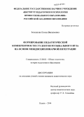 Зеленкова, Елена Васильевна. Формирование педагогической компетентности студентов музыкального вуза на основе междисциплинарной интеграции: дис. кандидат наук: 13.00.01 - Общая педагогика, история педагогики и образования. Казань. 2014. 214 с.