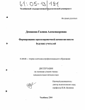 Демакова, Галина Александровна. Формирование проектировочной компетентности будущих учителей: дис. кандидат педагогических наук: 13.00.08 - Теория и методика профессионального образования. Челябинск. 2004. 173 с.