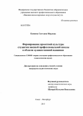 Камнева, Светлана Юрьевна. Формирование проектной культуры студентов высшей профессиональной школы в области художественной вышивки: дис. кандидат педагогических наук: 13.00.08 - Теория и методика профессионального образования. Санкт-Петербург. 2013. 233 с.