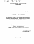 Задорожная, Анна Валерьевна. Формирование профессиональной компетентности будущих преподавателей-лингвистов в условиях современного вузовского образования: дис. кандидат педагогических наук: 13.00.08 - Теория и методика профессионального образования. Ставрополь. 2004. 176 с.