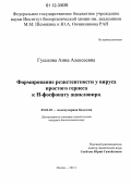 Гуськова, Анна Алексеевна. Формирование резистентности у вируса простого герпеса к Н-фосфонату ацикловира: дис. кандидат биологических наук: 03.01.03 - Молекулярная биология. Москва. 2012. 124 с.