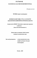 Тиунов, Андрей Александрович. Формирование рынка труда как фактор обеспечения экономической безопасности: дис. кандидат экономических наук: 08.00.05 - Экономика и управление народным хозяйством: теория управления экономическими системами; макроэкономика; экономика, организация и управление предприятиями, отраслями, комплексами; управление инновациями; региональная экономика; логистика; экономика труда. Москва. 2007. 159 с.