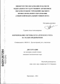 Туровец, Анна Александровна. Формирование системы бухгалтерского учета на малых предприятиях: дис. кандидат экономических наук: 08.00.12 - Бухгалтерский учет, статистика. Красноярск. 2012. 222 с.