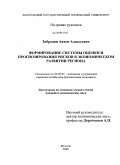 Забродин, Антон Алексеевич. Формирование системы оценки и прогнозирования рисков в экономическом развитии региона: дис. кандидат экономических наук: 08.00.05 - Экономика и управление народным хозяйством: теория управления экономическими системами; макроэкономика; экономика, организация и управление предприятиями, отраслями, комплексами; управление инновациями; региональная экономика; логистика; экономика труда. Апатиты. 2009. 213 с.