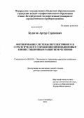 Будагов, Артур Суренович. Формирование системы перспективного и стратегического управления инновационным и инвестиционным развитием регионов: дис. доктор экономических наук: 08.00.05 - Экономика и управление народным хозяйством: теория управления экономическими системами; макроэкономика; экономика, организация и управление предприятиями, отраслями, комплексами; управление инновациями; региональная экономика; логистика; экономика труда. Санкт-Петербург. 2011. 305 с.