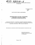 Запольских, Юлия Альфредовна. Формирование системы управления сельского района: На материалах Республики Башкортостан: дис. кандидат экономических наук: 08.00.05 - Экономика и управление народным хозяйством: теория управления экономическими системами; макроэкономика; экономика, организация и управление предприятиями, отраслями, комплексами; управление инновациями; региональная экономика; логистика; экономика труда. Ижевск. 2003. 172 с.