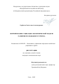 Горбатов Святослав Александрович. Формирование социально-экономической модели развития молодёжного туризма: дис. кандидат наук: 08.00.05 - Экономика и управление народным хозяйством: теория управления экономическими системами; макроэкономика; экономика, организация и управление предприятиями, отраслями, комплексами; управление инновациями; региональная экономика; логистика; экономика труда. ФГАОУ ВО «Крымский федеральный университет имени В.И. Вернадского». 2022. 207 с.