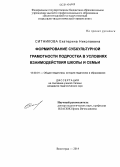 Ситникова, Екатерина Николаевна. Формирование субкультурной грамотности подростка в условиях взаимодействия школы и семьи: дис. кандидат наук: 13.00.01 - Общая педагогика, история педагогики и образования. Волгоград. 2014. 162 с.